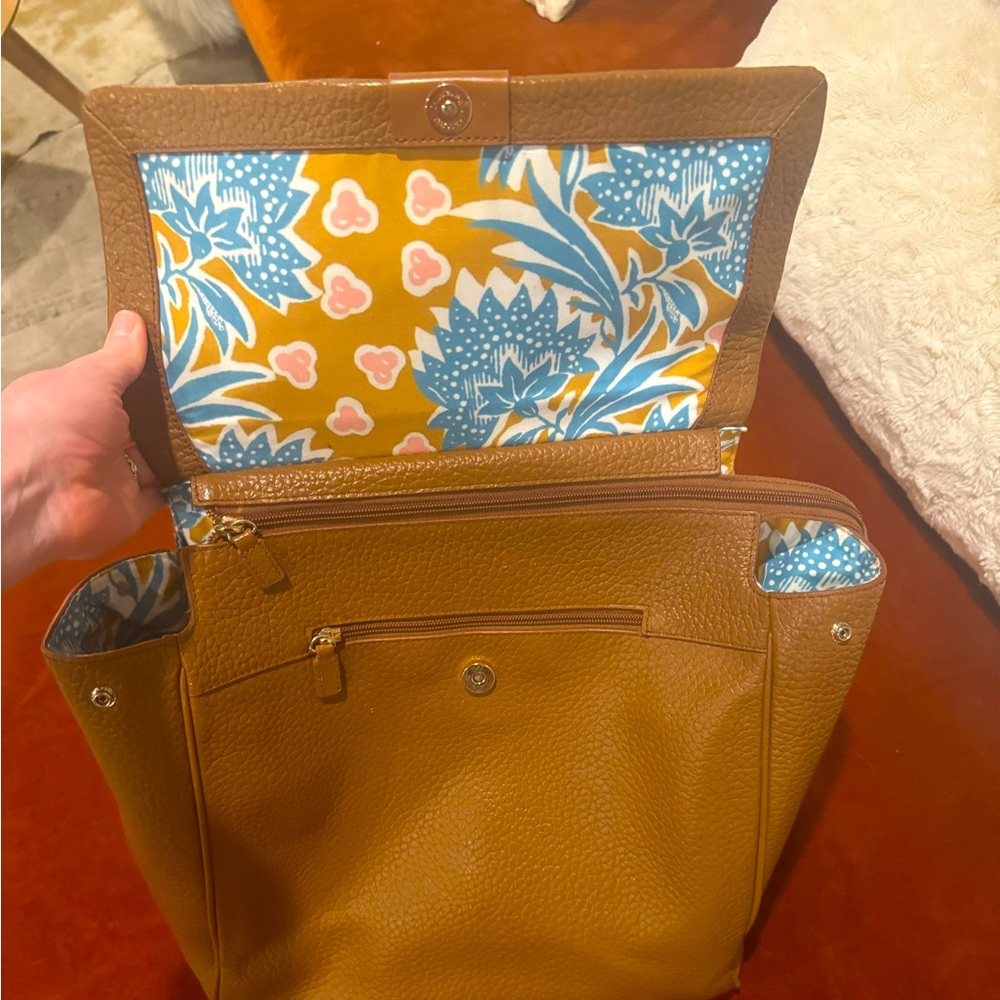 Storksak St. James Leather backpack. COLLABORATION WITH ANTHROPOLOGIE